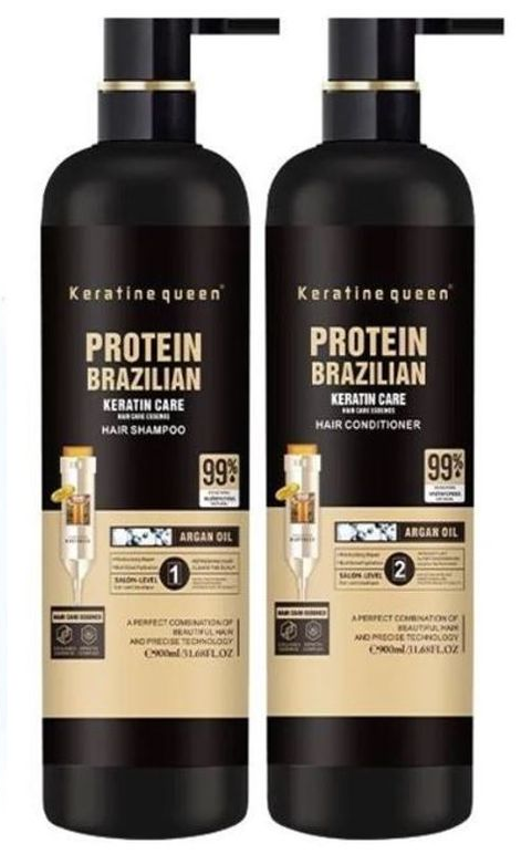 Combo Protein Brazilian Keratin Care Hair Shampoo Conditioner 900ML